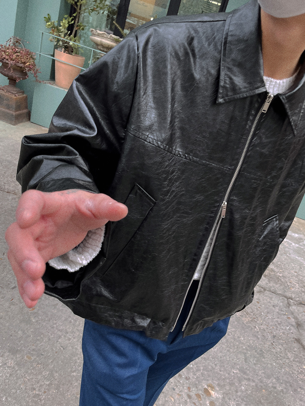 ASCLO Crack Leather Jacket